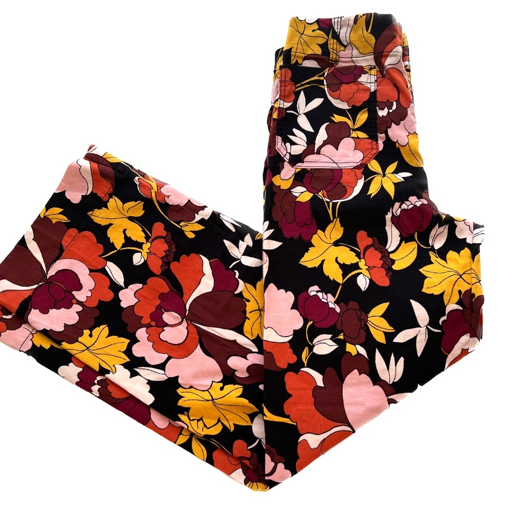 New Anthropologie Maeve The Colette Floral Wide Leg High Waist Pants Size 27T